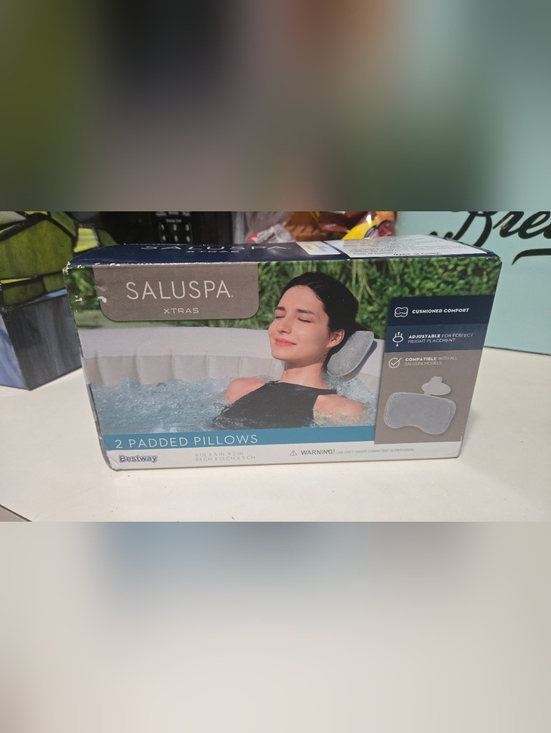 Other - SALUSPA XTRAS Padded Spa Neck Pillow Pair - Light Gray